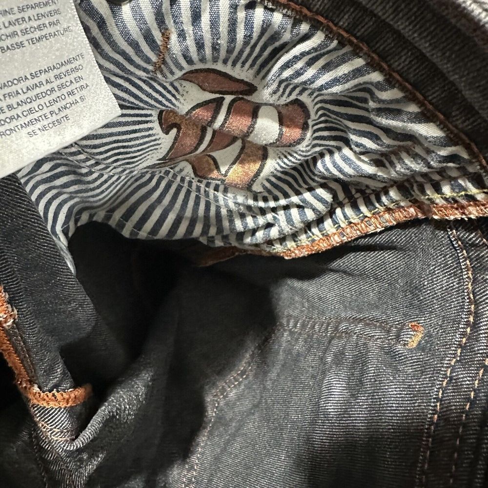 Y2K VTG Rock Revival Women's Skinny Moto Jeans in Gray Wash - Picture 11 of 16